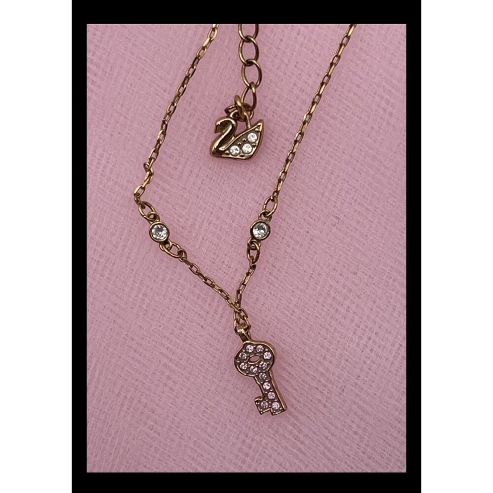 Swarovski Bracelet Rose Gold with two crystal charms Authentic timeless luxury